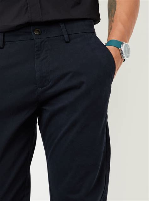 Buy Men Slim Fit Solid Flexi Waist Chinos Online at just Rs. 1199.0 ...