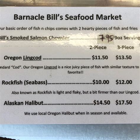 BARNACLE BILL'S SEAFOOD MARKET, Lincoln City - Restaurant Reviews ...