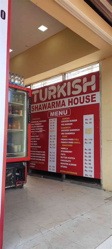 Menu at Turkish Shawarma House, Hyderabad