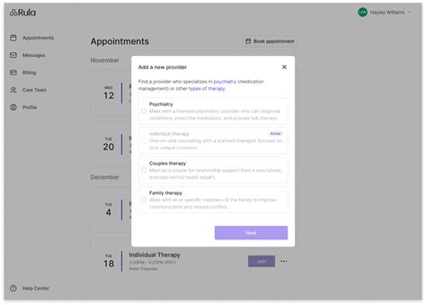 How to schedule an appointment for a new type of care – Rula Patient