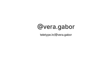 @vera.gabor — Teletype
