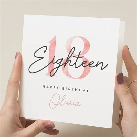 Personalised 18th Birthday Card Daughter 18th Birthday Card - Etsy UK