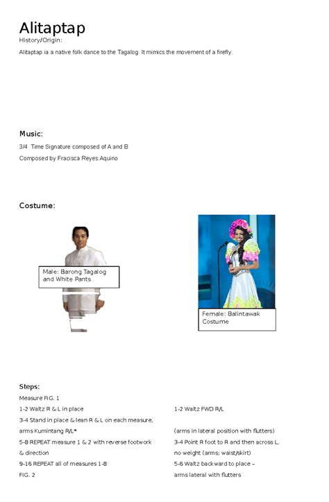 Image result for Alitaptap Folk Dance Tutorial