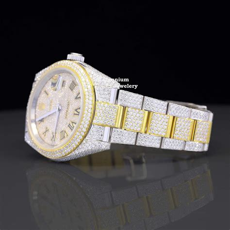 Stylish Full Body Iced Out Moissanite Watch For Men – Millennium Jewelery