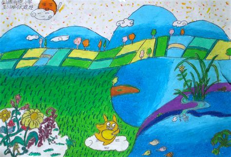 儿童绘画水彩画：春天来了