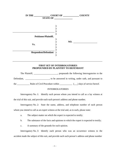 first plaintiff defendant Doc Template | pdfFiller