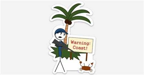 Warning: Coast! Die Cut Sticker by The Claw of Knowledge | Die cut ...