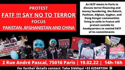 Protests planned outside FATF's Paris headquarter ahead of Pakistan's ...