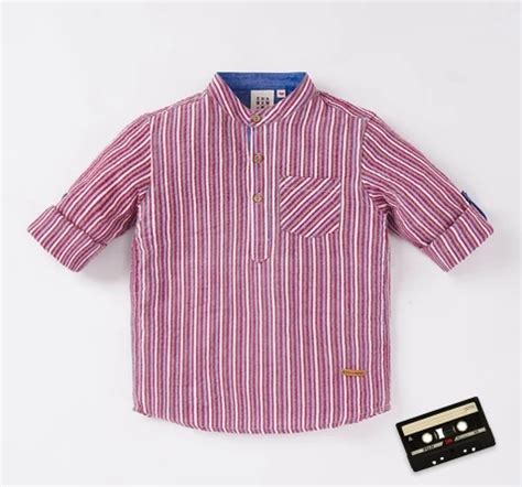 Ed-a-Mamma Sustainable Boys Seer Sucker Strips Shirt