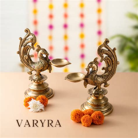 Traditional Annapakshi Diya - Handmade Brass Oil Lamp for Puja – VARYRA