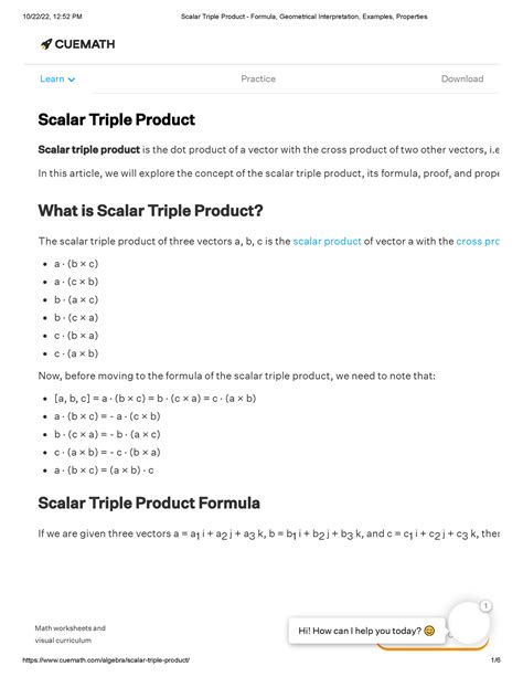 Scalar Triple Product - Formula, Geometrical Interpretation, Examples ...