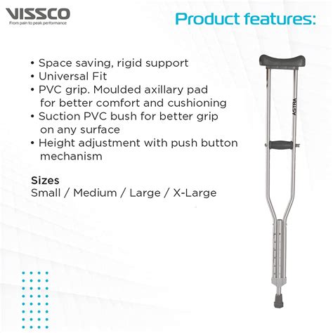 Buy Vissco Astra Under Arm Crutches Online at Medura Healthcare