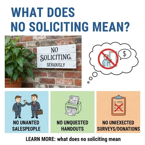 What Does No Soliciting Mean? Simple Definition, Examples & Proper Usage