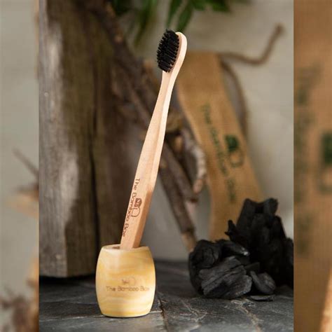 Bamboo Toothbrush Charcoal Bristles | Neem Wood Toothbrus - Eco ...