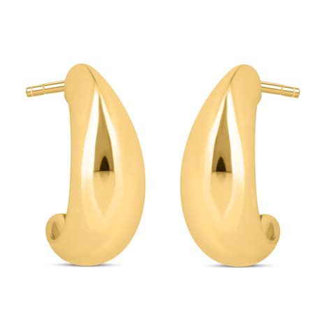 Sterling Silver 925 Teardrop Hoop Earrings for Women | 22kt Gold Plate ...
