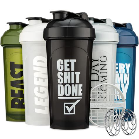 Buy Hydra Cup5 Pack of OG Shaker Bottles, 24oz Max Value Pack, Protein ...