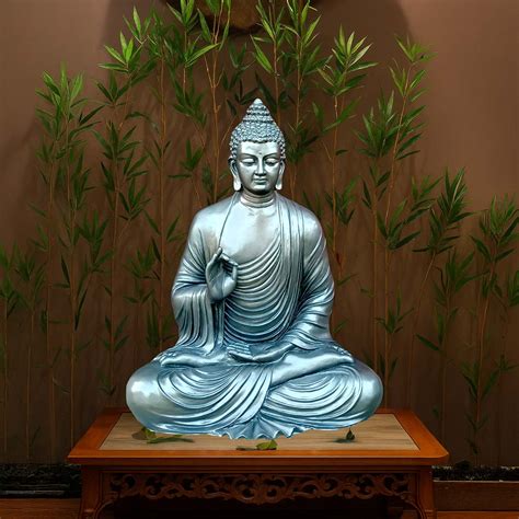 Serene Aura Buddha Sculpture – Handcrafted Resin Idol for Home & Spiri ...