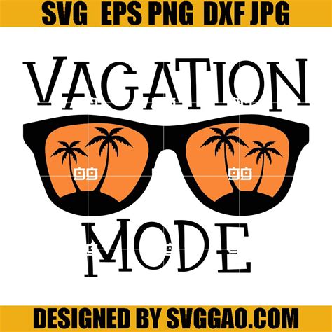 Vacation Mode SVG, Summer Vibes SVG, Palm Tree Sunglasses SVG – SVGGAO