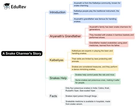 Class 5 EVS A Snake Charmer'S Story Mind Map - Study Guide