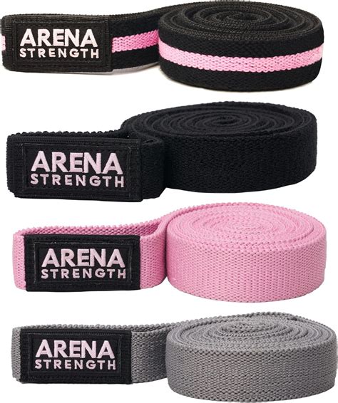 Arena Strength Long Fabric Resistance Bands Set with Workout Guide ...