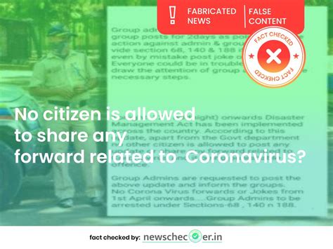 The Disaster Management Act Does Not Restrict Citizens To Share ...