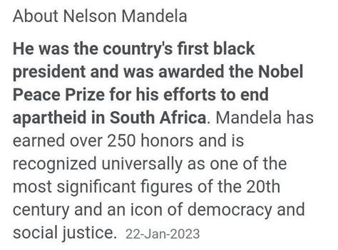 write a short note about nelson mandela - Brainly.in