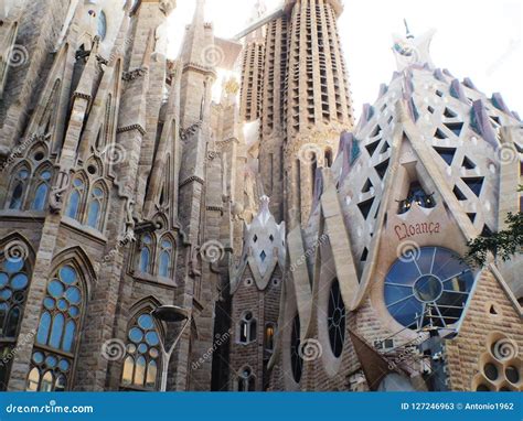 Antonio Gaudi Cathedral in Barcelona,Catalunya Editorial Stock Photo ...