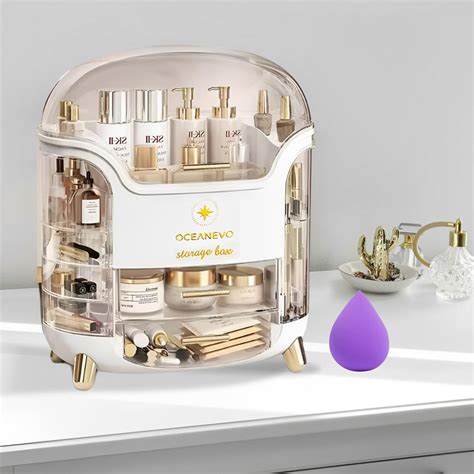 Niyam Makeup Organiser Storage Box for Countertop Cosmetics, Skincare ...