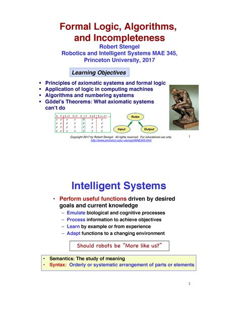 Formal Logic Algorithms and Incompleteness - Formal Logic, Algorithms ...