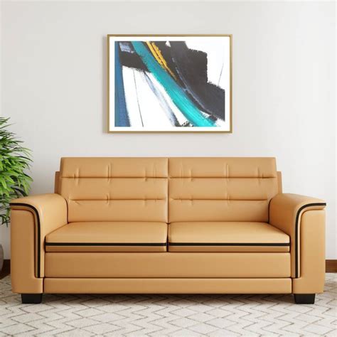 KURLON Cara Leatherette 3 Seater Sofa Price in India - Buy KURLON Cara ...