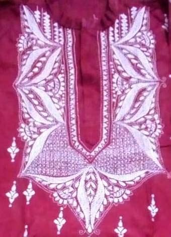 Buy SANTINIKETAN HANDICRAFTS Kantha Stitch Kurta (Cotton) Bengali ...