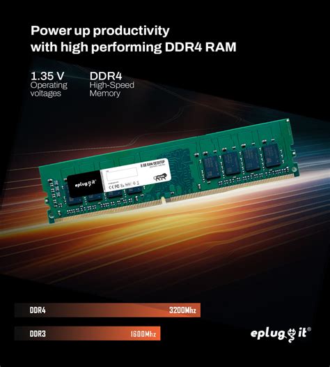 Eplugit 16GB Desktop RAM DDR4 3200Mhz | 1.3V Memory – Eplugit India