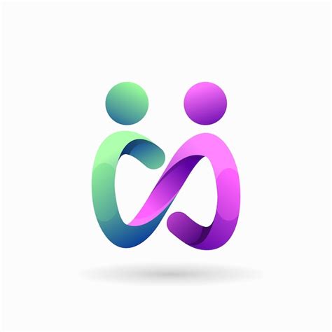 A colorful logo that says i and i | Premium Vector