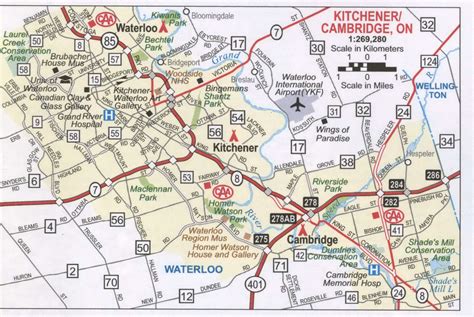 Kitchener On Canada Map Elevation Of Kitchener,Canada Elevation Map,