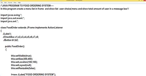 Image result for Food Ordering System Java