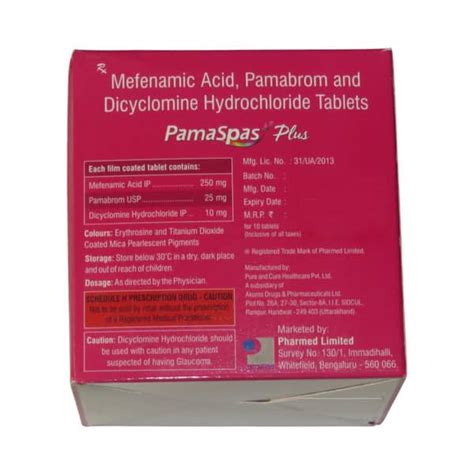 Pamaspas Plus Strip Of 10 Tablets: Uses, Side Effects, Price & Dosage ...
