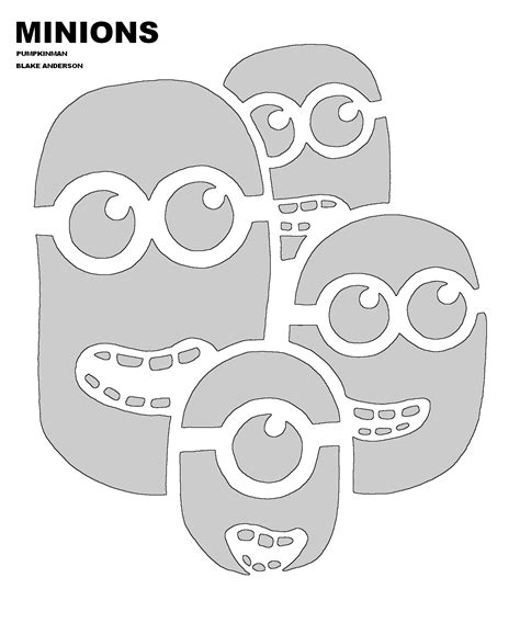 Minion Pumpkin Carving Pattern at viimillerblog Blog
