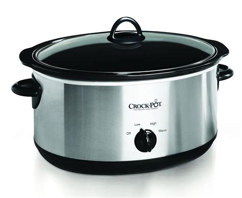 Amazon.com: Crock-Pot Large 8 Quart Oval Manual Slow Cooker, Stainless ...