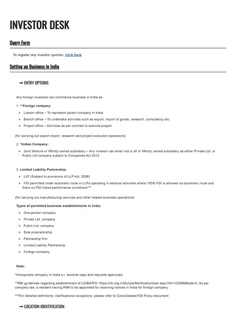 Investor DESK Make In India - INVESTOR DESK To register any investor ...