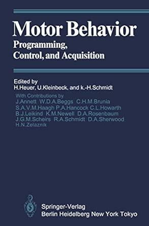 Buy Motor Behavior: Programming, Control, and Acquisition Book Online ...