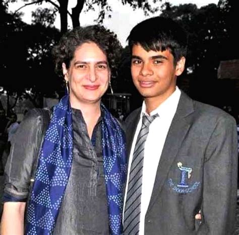Priyanka Gandhi Vadra with her son Raihan Vadra