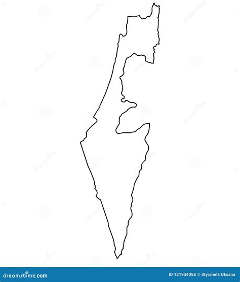 Blank Map Israel Printable