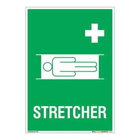 buysafetyposters.com - Stretcher Sign in English - Vinyl Sun Board ...