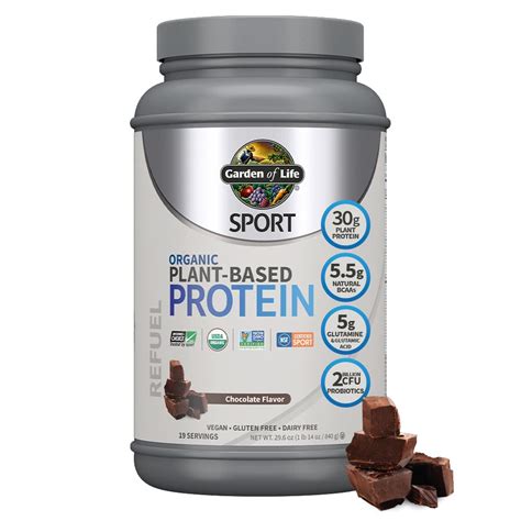 Garden of Life, Sport, Organic Plant-Based Protein, Refuel, Chocolate ...