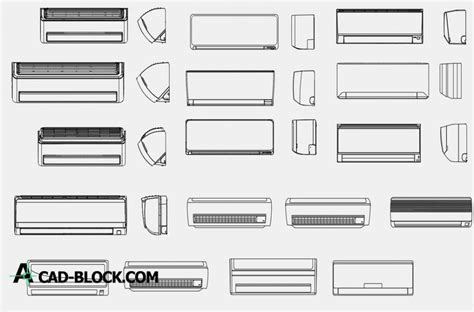 Air Conditioners DWG - Free cad block, CAD model, AutoCAD blocks
