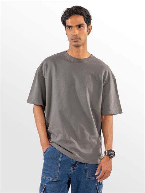 Solids: Grey Oversized T-shirt – Eszett