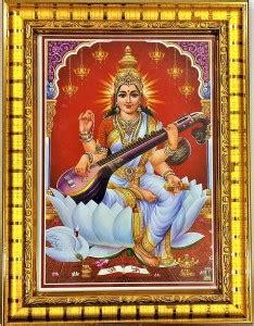shreya arts frame wth glass Saraswati Mata Religious Frame Price in ...