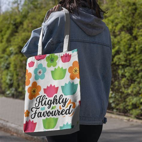 Tote bag - Floral motifs - Highly favoured - All Over Print – AwePsalm ...