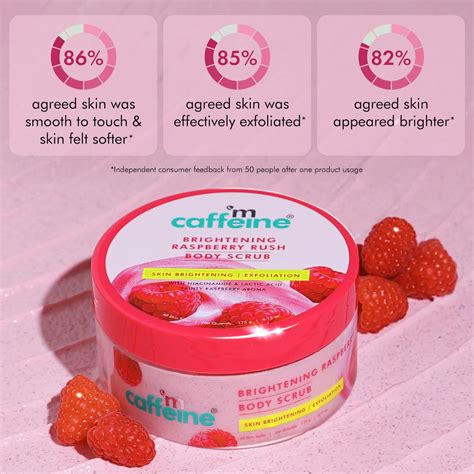 Buy Mcaffeine Brightening Raspberry Rush Body Scrub Removes Tan ...