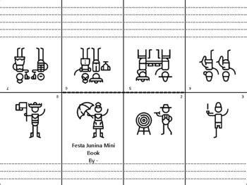 48 Festa Junina Mini Books, Picture Writing, Back to School Week ...